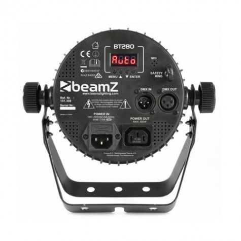 Parcan - Beamz BT280 RGB-W-UV LED Flat Par